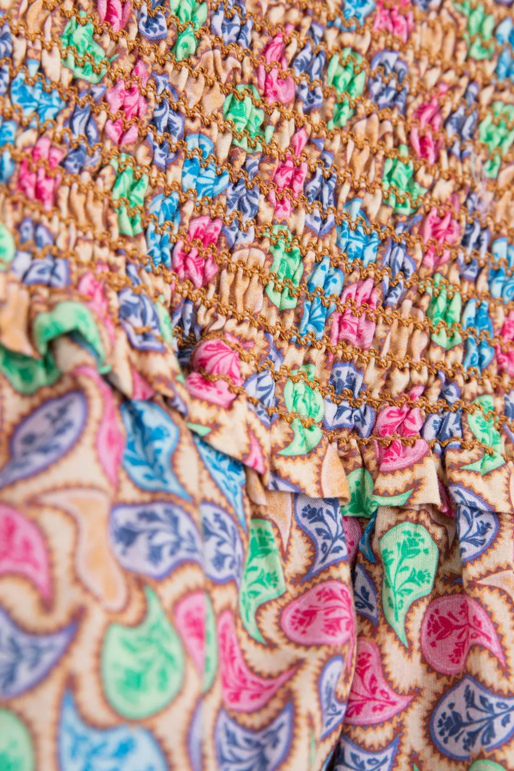 Multicolour rok met paisley print