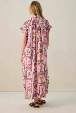 Multicolour shirt jurk met print