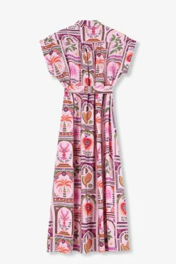 Multicolour shirt jurk met print