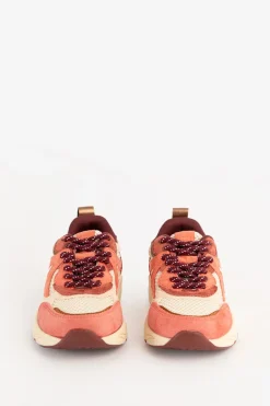 Multicolour sneakers met lichtroze details