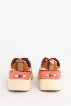 Multicolour sneakers met lichtroze details