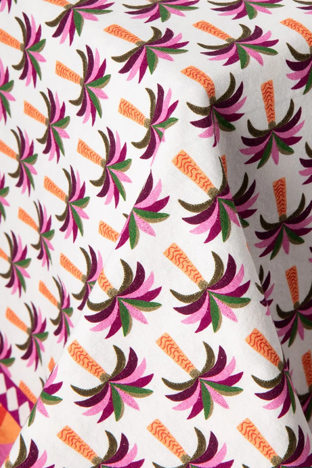 Multicolour tafelkleed met palmboom print (140x220 cm)