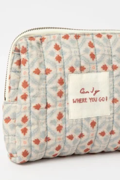 Multicolour toilettas met print en tekst