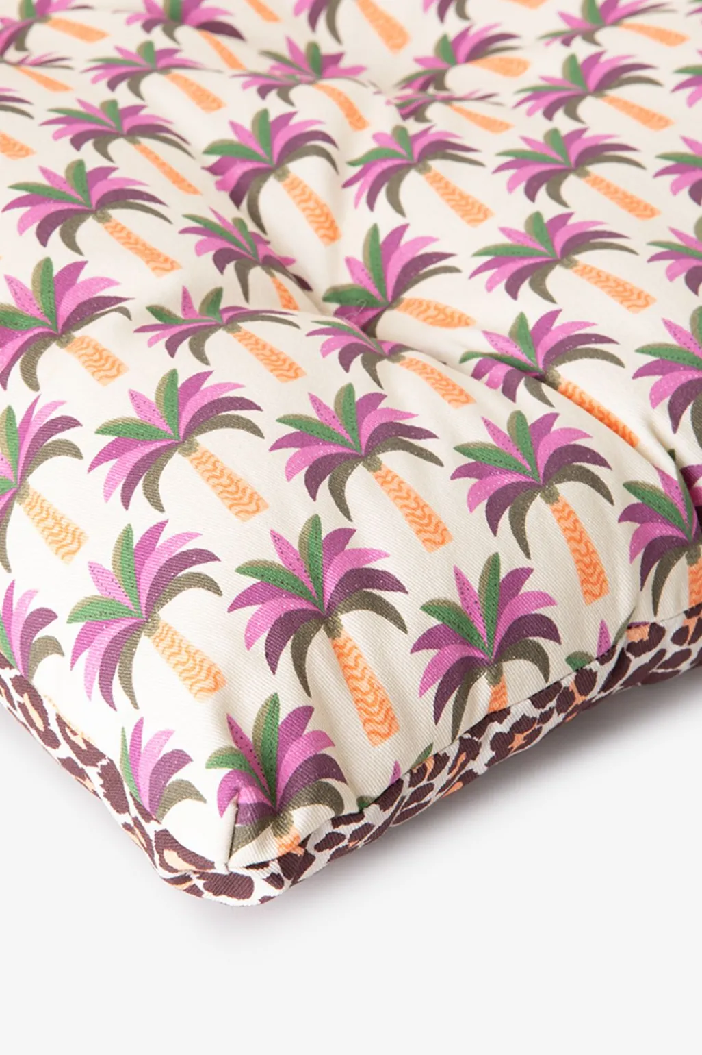 Multicolour tuinkussen fanback chair met print