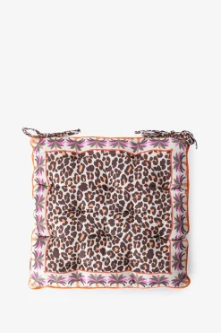 Multicolour tuinkussen met leopard print