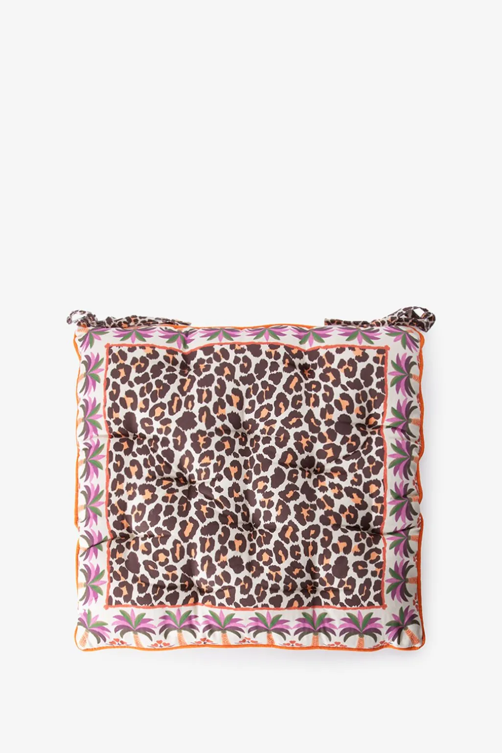 Multicolour tuinkussen met leopard print