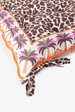 Multicolour tuinkussen met leopard print