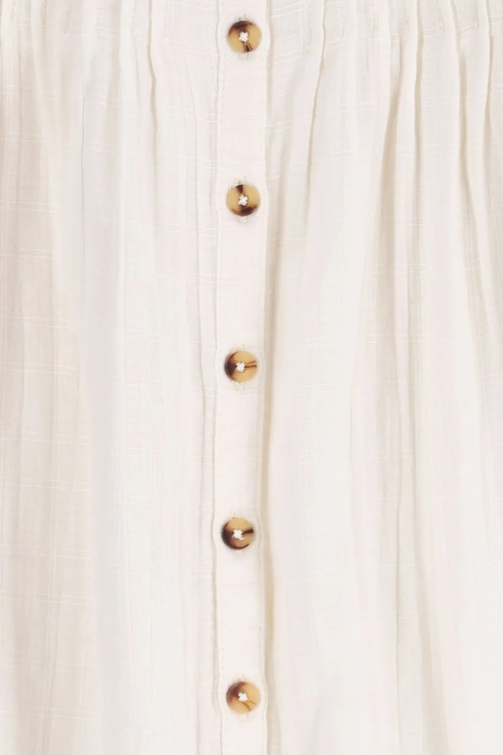 Off white blouse met pofmouwen