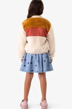 Off-white colour block bomber jack