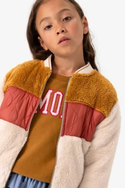 Off-white colour block bomber jack