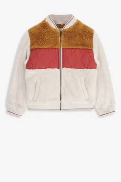 Off-white colour block bomber jack
