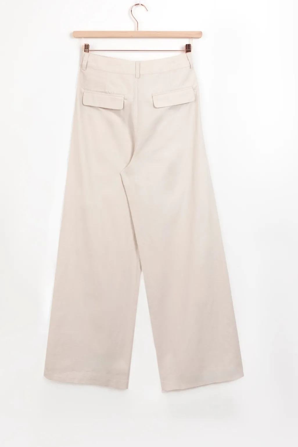 Off-white high waist wide leg linnen pantalon