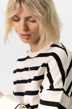 Off-white oversized gestreepte sweater