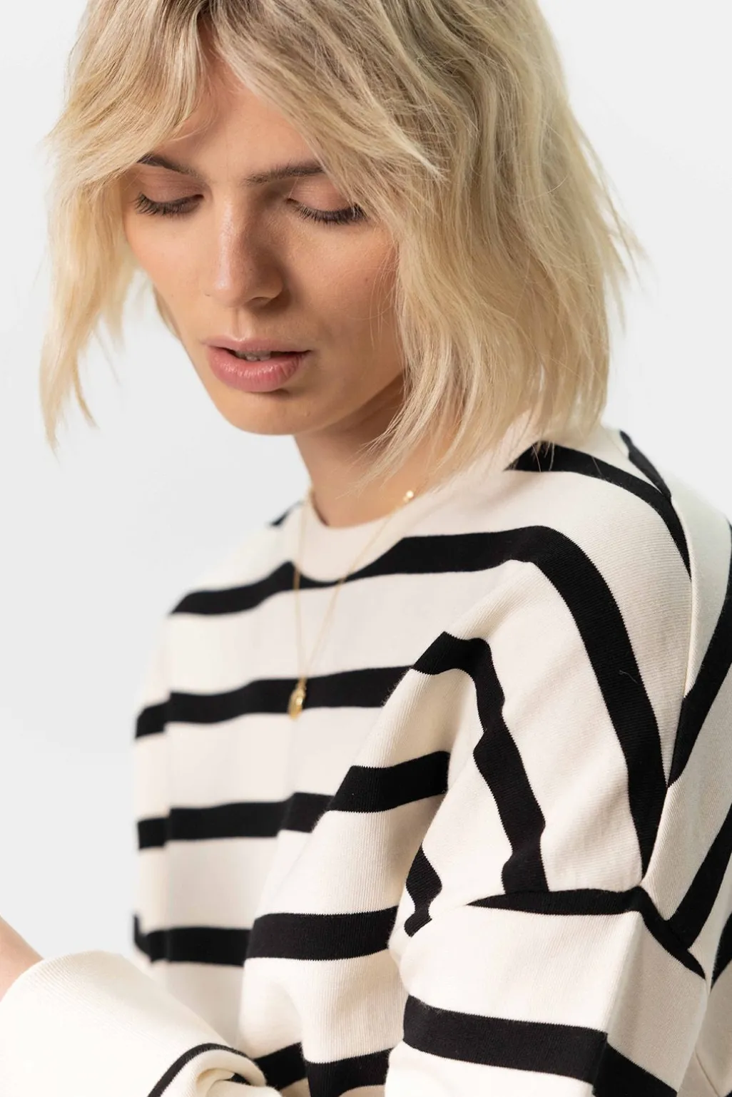 Off-white oversized gestreepte sweater