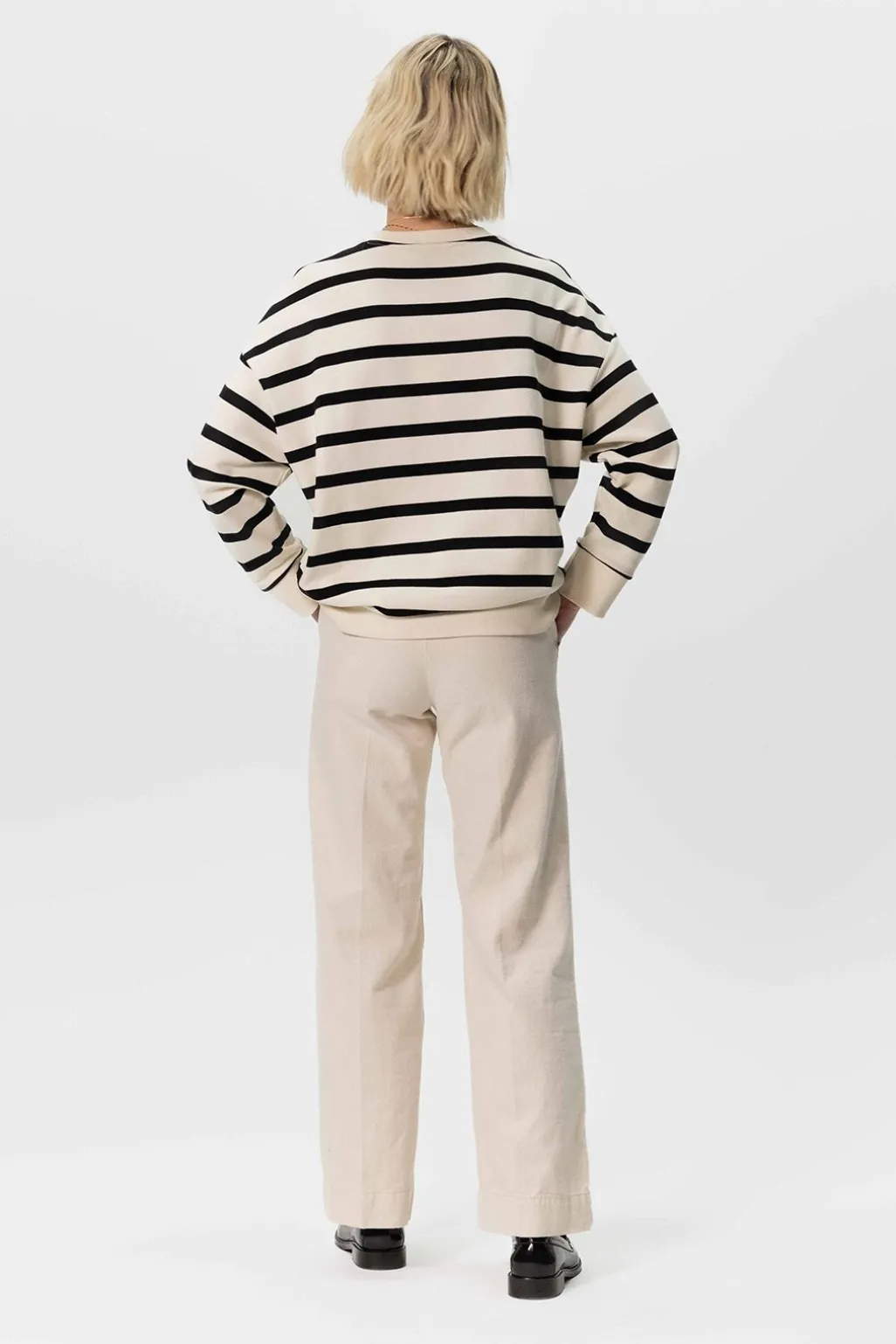 Off-white oversized gestreepte sweater