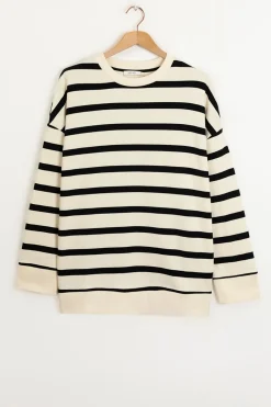 Off-white oversized gestreepte sweater