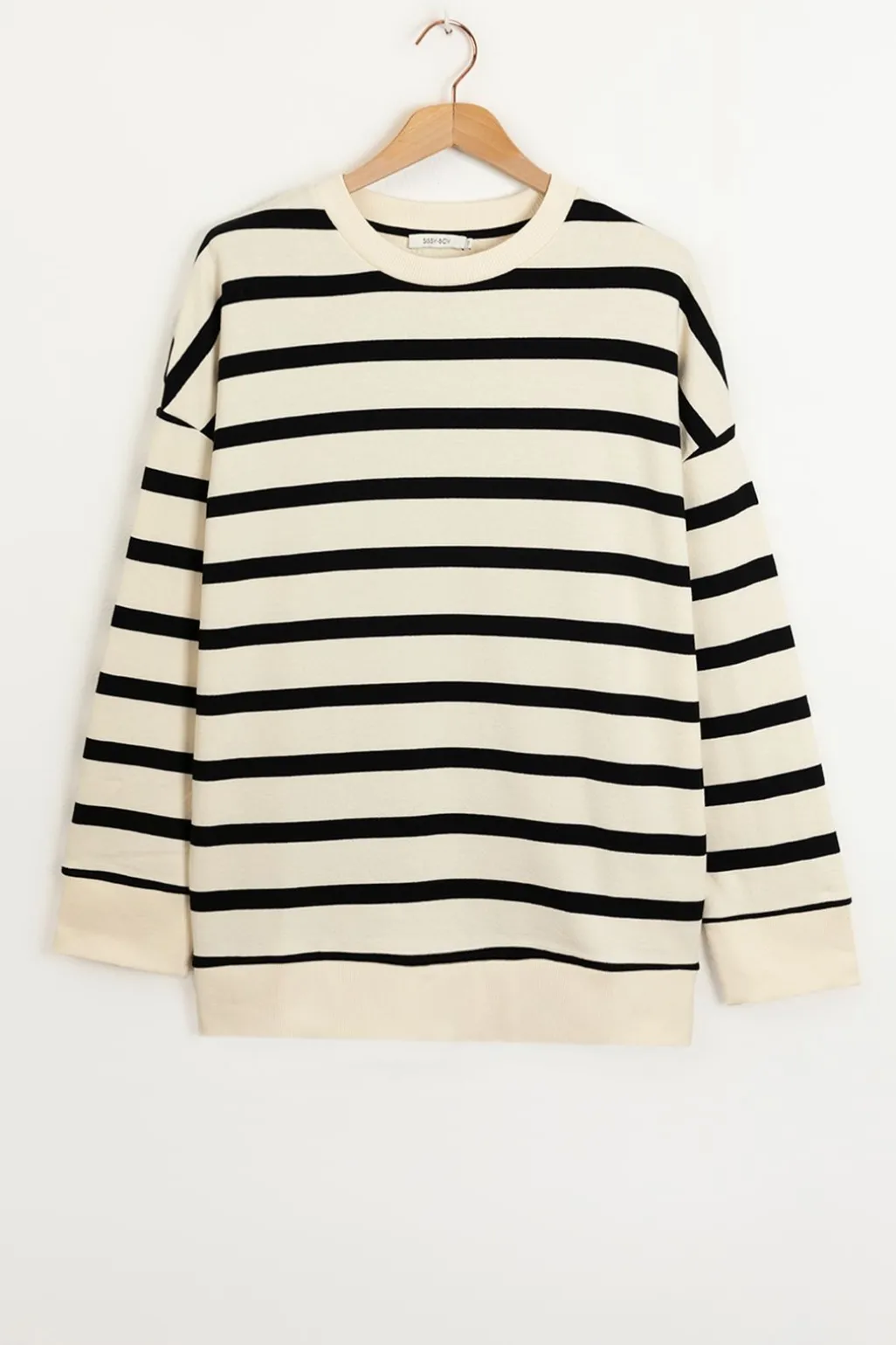Off-white oversized gestreepte sweater