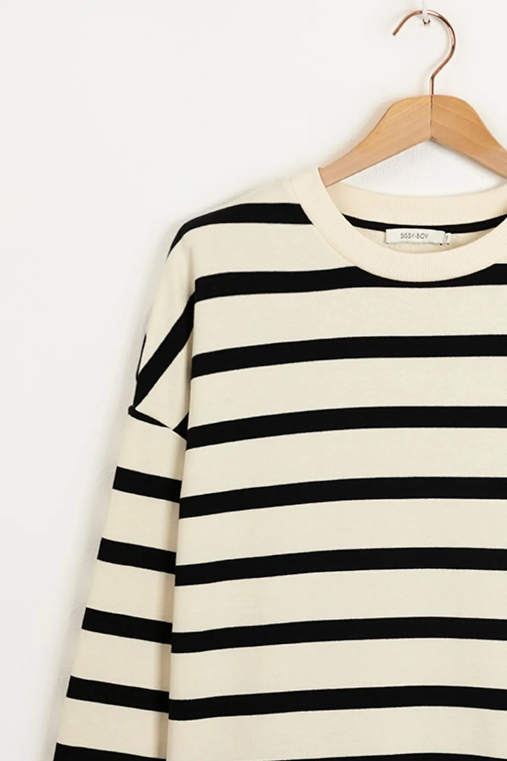 Off-white oversized gestreepte sweater