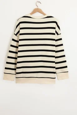 Off-white oversized gestreepte sweater