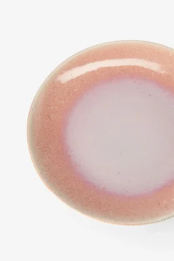 Ontbijtbord roze reactive glaze funky