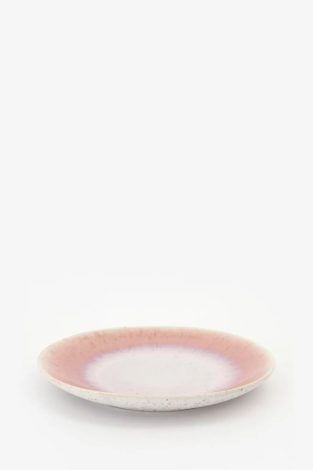 Ontbijtbord roze reactive glaze funky