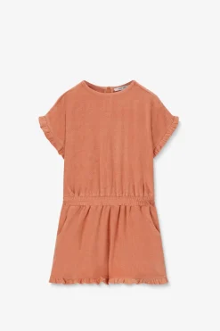 Oranje badstof jumpsuit