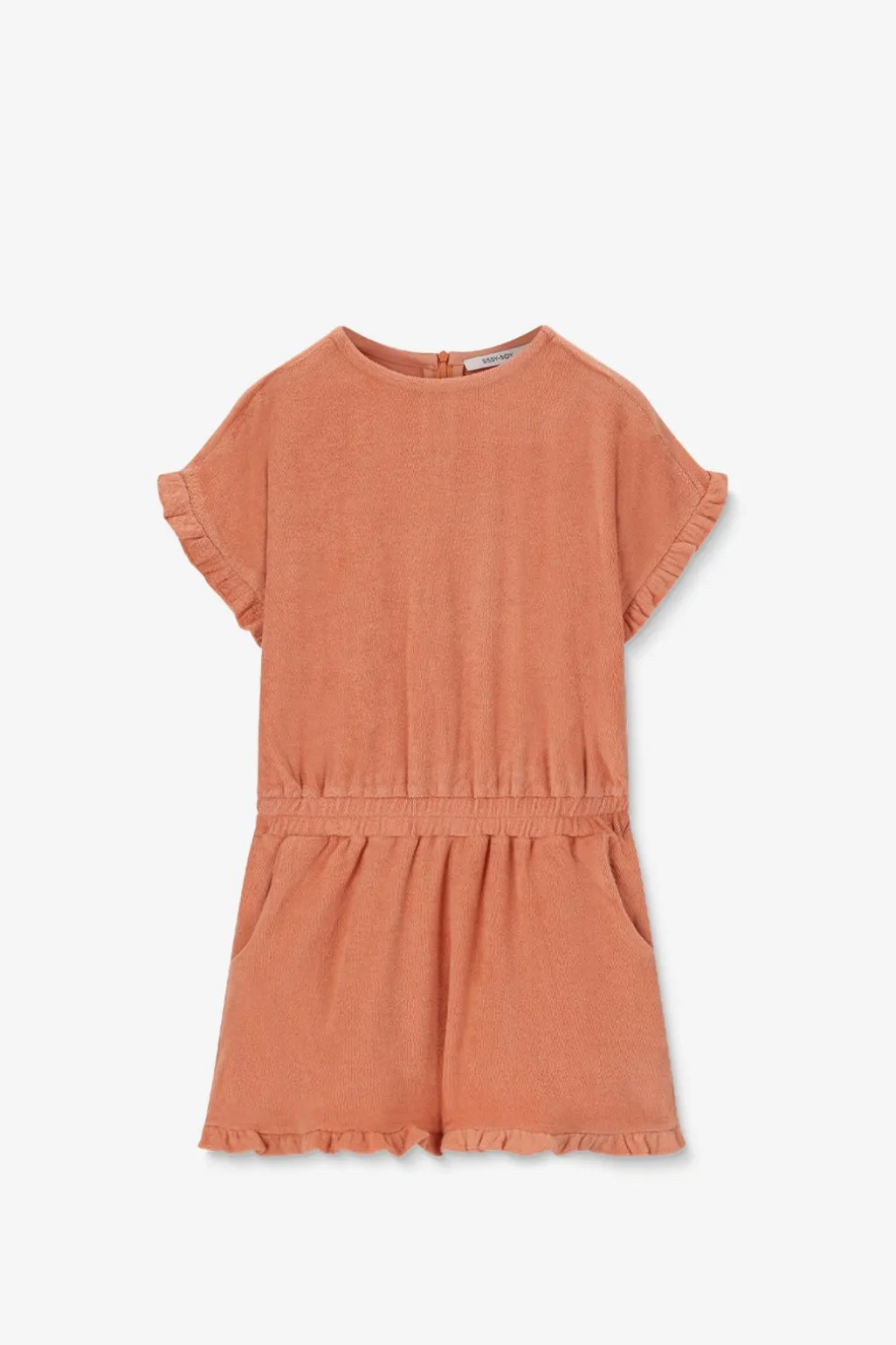 Oranje badstof jumpsuit