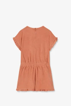Oranje badstof jumpsuit