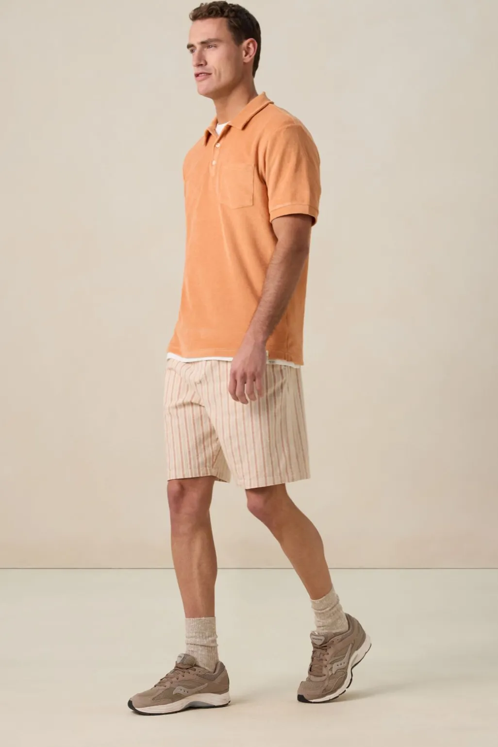 Oranje badstof polo