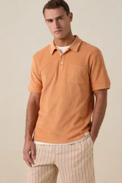 Oranje badstof polo