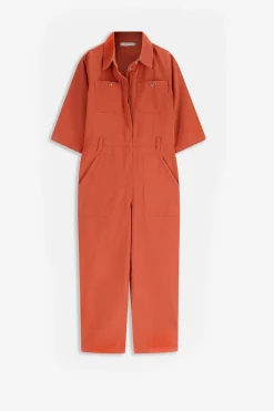 Oranje denim jumpsuit
