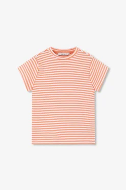 Oranje gestreept t-shirt