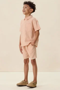 Oranje gestreepte shorts