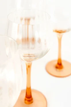 Oranje gin tonic glazen scallop