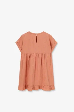 Oranje jurk met embroidery