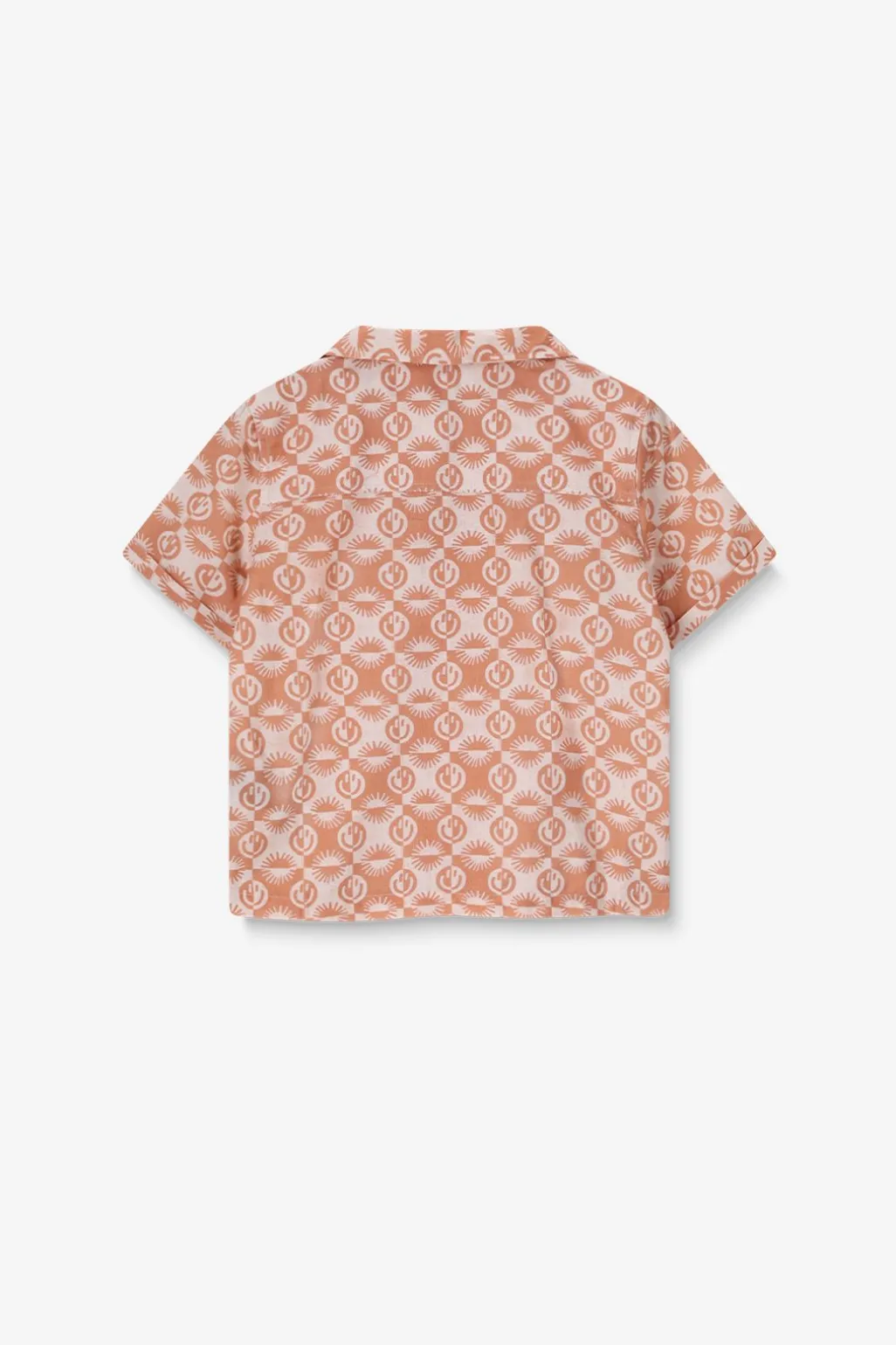 Oranje overhemd met smiley print