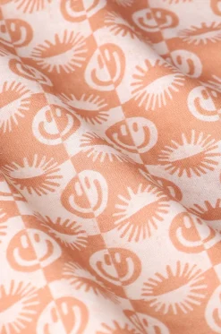 Oranje overhemd met smiley print