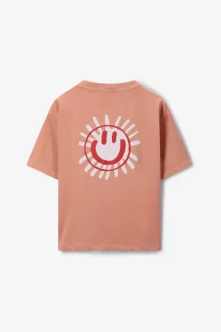 Oranje oversized T-shirt met artwork