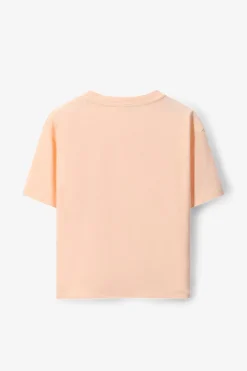 Oranje oversized T-shirt met kers