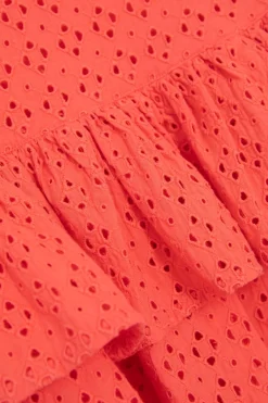 Oranje rok met broderie Anglaise