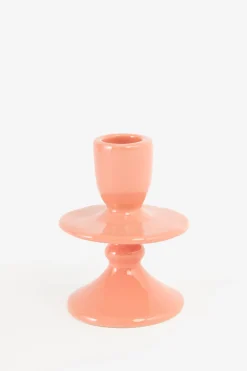 Oranje ruffle kandelaar small