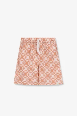 Oranje shorts met smiley print