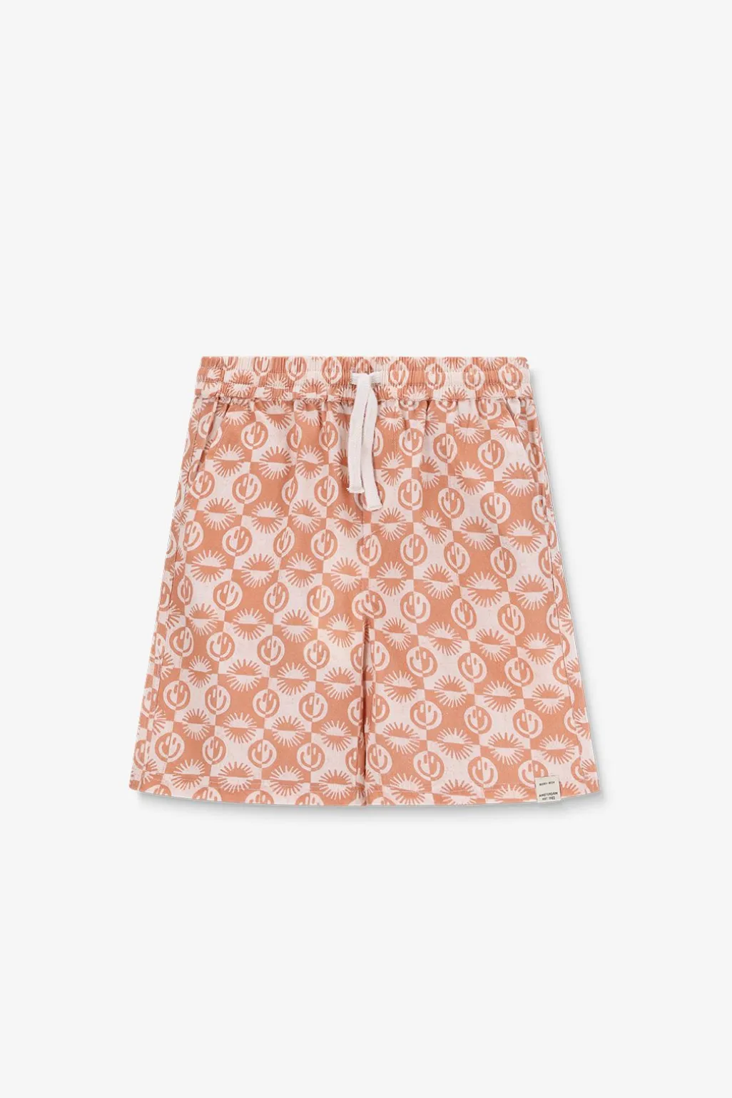 Oranje shorts met smiley print