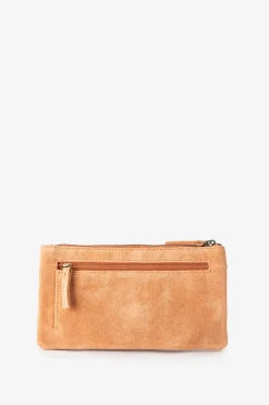 Oranje suède crossbody tas