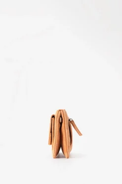Oranje suède crossbody tas