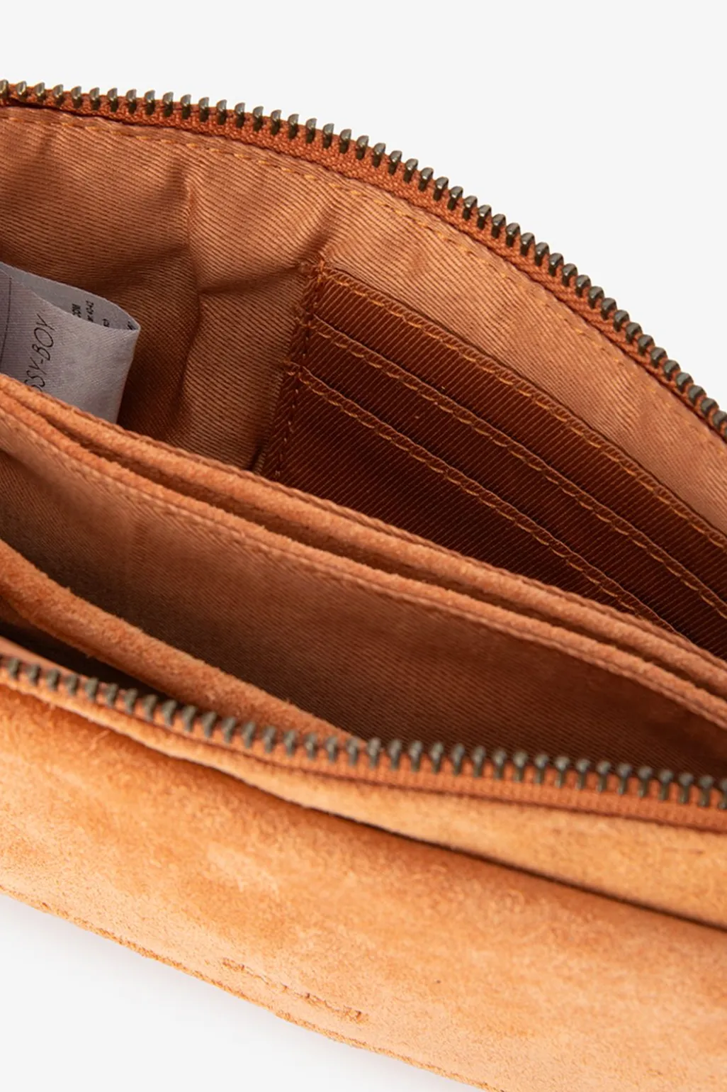 Oranje suède crossbody tas