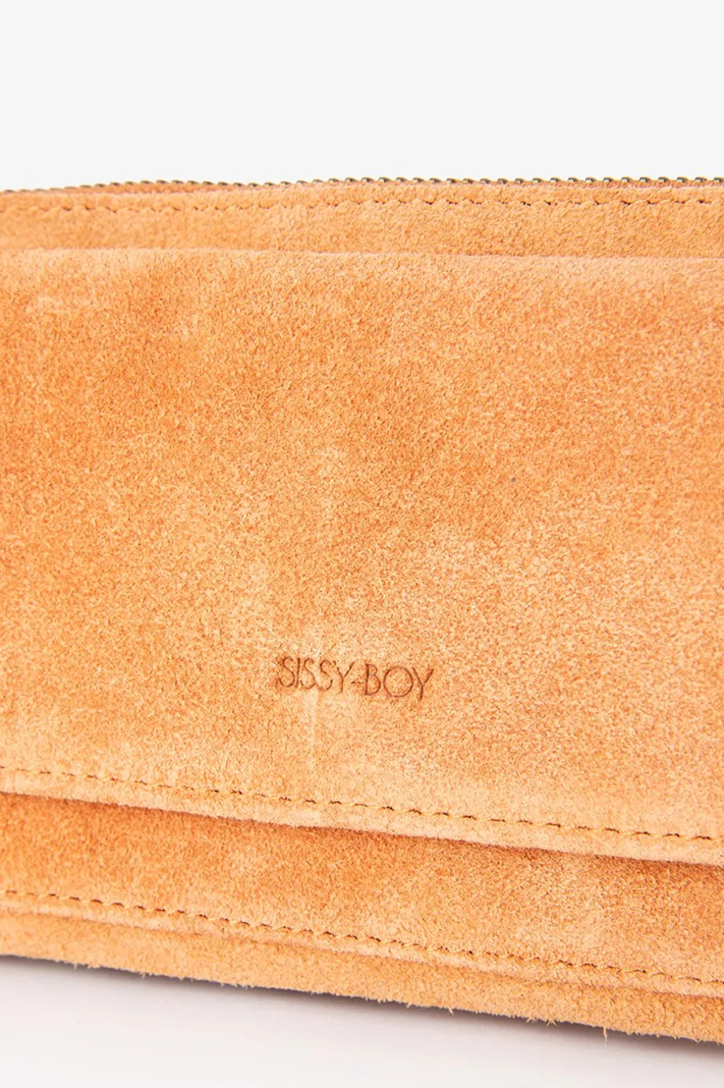 Oranje suède crossbody tas