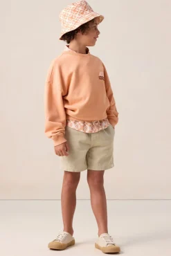 Oranje sweater met artwork