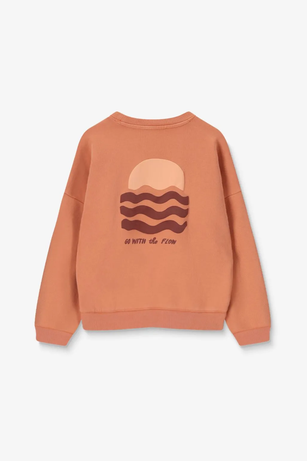Oranje sweater met artwork