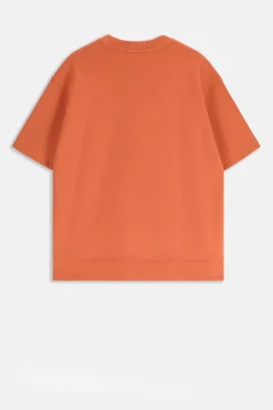 Oranje sweater met korte mouwen